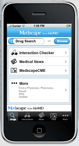 The Medscape App offers a drug